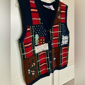 NorthCrest Women’s Christmas Sweater Vest-Medium